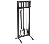 Wonderlust Deco - Herramientas para la chimenea de metal negro set 5 30.5x27x79.5h cm Negro 30.5x27x79.5h cm Negro