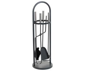 Wonderlust Deco - Herramientas para la chimenea de metal negro set 5pcs d22x68h cm Negro D22x68h cm Negro