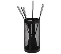 Wonderlust Deco - Set 5 herramientas de metal para la chimenea de metal negras Negro D16x50h cm Negro