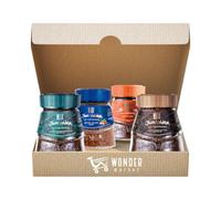 Wondermarket. Degustación Café Colombiano Liofilizado J. Valdez Colombiano Café Soluble Sabores Dulce de Leche Avellana Original y Descafeinado