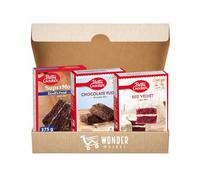 Wondermarket. Pack de degustación mezclas para pasteles B. Crocker. Red Velvet, Chocolate Fudge y Devil's Food.