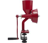 WONDERMILL Red Wonder Junior Deluxe - Molinillo manual de grano y molinillo de granos para granos secos y aceitosos - Molinillo de harina de cocina, molino de grano de mano y especias, maíz, trigo y