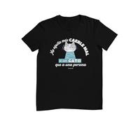 WONDERNASTIC - Camiseta Me afecta más caerle Mal a un Gato Que a una Persona, Talla XL, Color Negro, Manga Corta, Unisex, Apta para Lavadora, Divertido y Original, Diseño Exclusivo