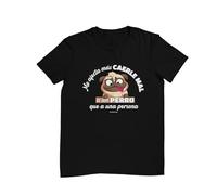 WONDERNASTIC - Camiseta Me afecta más caerle Mal a un Perro Que a una Persona, Talla L, Color Negro, Manga Corta, Unisex, Apta para Lavadora, Divertido y Original, Diseño Exclusivo