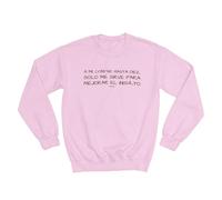 Wondernastic - Sudadera A mí Contar hasta Diez Solo me Sirve para Mejorar el insulto, Talla L, Color Rosa, Sin Capucha, Unisex, Apta para Lavadora, Divertido y Original, Diseño Exclusivo