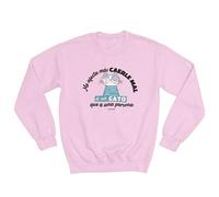 WONDERNASTIC - Sudadera Me afecta más caerle Mal a un Gato Que a una Persona, Talla M, Color Rosa, Sin Capucha, Unisex, Apta para Lavadora, Divertido y Original, Diseño Exclusivo