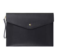 Wonderpool A4 Bolsas Documentos Sobre de Cuero - liviana Sobres Funda Portafolios Multifunción Para Papel Papelería y Estuche Tableta, PC Organizadoras Soporte (Negro)