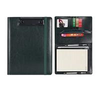 Wonderpool Portapapeles de Cuero PU Para Bloc de Notas Soportes Para Formularios Planificador de Entrevistas Reuniones Escritura Carpeta de Documentos Soporte Documentos Para Oficina (Verde, A5)