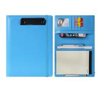 Wonderpool Portapapeles de Cuero PU Para Bloc de Notas Soportes Para Formularios Planificador de Entrevistas Reuniones Escritura Carpeta de Documentos Soporte Documentos Para Oficina (Azul cielo, A5)