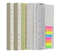 Wonderpool Recargas de papel 320 páginas 100 gsm Papel de 6 orificios para cuaderno de 6 anillas con divisor bolsillos marcapáginas plantillas (Papel rayado y sin forro, A6)