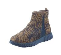 Wonders A-4404 FlexFly Zebra Tabac - Botines para mujer de nobuk cebra con cremallera, Tabac, 37 EU