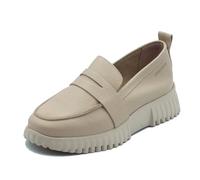 Wonders A-4410 Flexfly Wild Beige Mocasines para Mujer de Piel Beige Cuña Media, beige, 38 EU