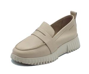 Wonders A-4410 Flexfly Wild Beige Mocasines para Mujer de Piel Beige Cuña Media, beige, 38 EU