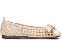 Wonders Bailarina tranzada Bow CH-1001 de la Talla 36 en Color Natural