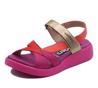 Wonders C-6552 Mar Wild Fucsia Sandalias para Mujer de piel fucsia con cuña baja, fucsia, 39 EU