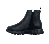 Wonders Flexfly: Botines con Plataforma para Mujer Negro Piel A-4404