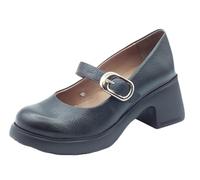 Wonders H-7122 Flytres Wild Negro Zapatos de tacón medio para mujer, Negro , 37 EU