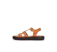 Wonders Musa Sandalias Planas Mujer Piel Marrón AB-1567 - Calzado Cómodo y Ligero, Fabricado en España, Talla 39 EU