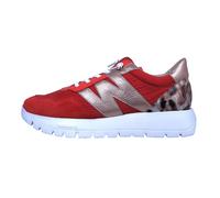 Wonders Odisei: Zapatillas Para Mujer Plataformas Rojo Piel A-24100