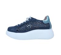 Wonders Roma Zapatillas Mujer Piel Azul A-3641 - Plataforma Ligera y Cómoda, Fabricadas en España, Talla 38 EU