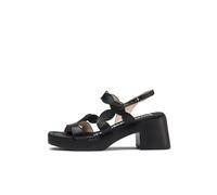 Sandalias de piel WONDERS Hura D-1020 NEGRO 39