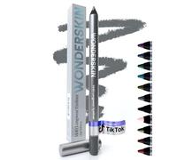 Wonderskin 1440 Lápiz Delineador Azul con Brillos de Larga Duración - Lápiz de Ojos Afilable, Resistente al Agua y a Prueba de Borroneo (Oyster Blue)