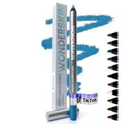 Wonderskin 1440 Lápiz Delineador Azul de Larga Duración - Lápiz de Ojos Afilable, Resistente al Agua y a Prueba de Borroneo (Aqua)