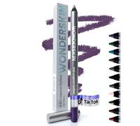 Wonderskin 1440 Lápiz Delineador Púrpura de Larga Duración - Lápiz de Ojos Afilable, Resistente al Agua y a Prueba de Borroneo (Eggplant)