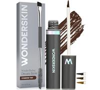 Wonderskin Dream Brow Gel para Cejas, máscara de cejas a prueba de transferencia, gel de larga duración, relleno de cejas en un solo paso, gel con tinte marrón oscuro (Castaño Oscuro)