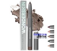 Wonderskin IYKYK Sombra en Barra - Sombra de ojos de larga duración, a prueba de roces y resistente al agua, con sacapuntas incorporado (Ceniza)