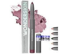 Wonderskin IYKYK Sombra en Barra - Sombra de ojos de larga duración, a prueba de roces y resistente al agua, acabado shimmer, con sacapuntas incorporado (Burdeos Intenso)