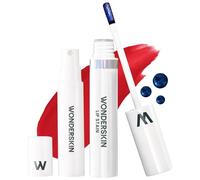Wonderskin Wonder Blading Lip Stain Peel Off And Reveal Kit - Tinte De Labios Rojo Resistente Al Agua Y De Larga Duración, Kit De Tinte De Maquillaje Natural A Prueba De Transferencia (Playful)