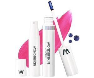 Wonderskin Wonder Blading Lip Stain Peel Off And Reveal Kit - Tinte De Labios Rosa De Larga Duración, Resistente Al Agua, Kit De Tinte De Maquillaje Natural A Prueba De Transferencia (Neon Rose)