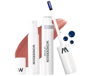 Wonderskin Wonder Blading Peel and Reveal Lip Stain Kit - Tinte nude mate, incluye mascarilla labial y activador, larga duración (Lovely)