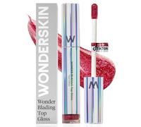 Wonderskin Wonder Blading Top Gloss - Brillo Labial Rojo, No Pegajoso, Hidratante y con Purpurina Duradera para Mujeres (Brillo Rojo)