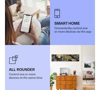 Wonderwall Air Art Calefactor infrarrojo inteligente de flor negra 120 x 30 cm 350 W