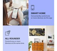 Wonderwall Air Art Calefactor infrarrojo inteligente de hoja negra 120 x 60 cm 700 W Klarstein