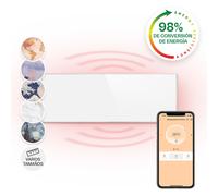 Wonderwall Smart Panel calefactor infrarrojo 30x100cm 300W Temporizador semanal IP24 Blanco Klarstein
