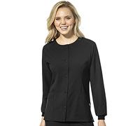 WonderWink 8155XBLAC2X W123 - Chaqueta para Mujer, Cuello Redondo, Color Negro, Talla 2X
