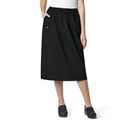 WonderWink Womens Wonderwork Plus Pull-on Cargo Skirt Medical Scrubs Pants, Black, 3X-Large US