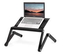 WonderWorker Nobel Mesa para Ordenador Ergonómica Extra Ancha, Soporte Ajustable para Ordenador Portátil, Bandeja de Cama, Color Negro