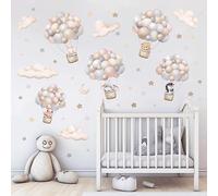 wondever Pegatinas de Pared Globos Animales Adhesivos Pared Decorativos Elefante Oso Conejo Nubes Vinilos Pared para Habitación Infantiles Niños Bebés Guardería