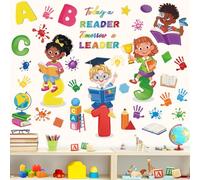 wondever Pegatinas de Pared Libros de Lectura Niños Adhesivos Decorativos Inspiración Frases Letras Vinilos Pared para Aula Habitación Infantiles Bebés Guardería