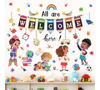 wondever Pegatinas de Pared Libros de Lectura Niños Adhesivos Pared Decorativos Inspiración Frases Vinilos Pared para Aula Habitación Infantiles Guardería