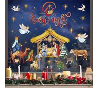 Wondever Pegatinas de Ventana Nacimiento de Jesús - Anticolisión Navidad Pesebre Calcomanías Doble Cara para Vidrio - Decoración Fiesta Navideña