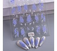 Wonhomke 2pcs Corazón de ensueño en relieve 5D Pegatinas Para Uñas Autoadesiva 3D Nail Art Stickers Decoraciones de Uñas de Bricolaje (7109)