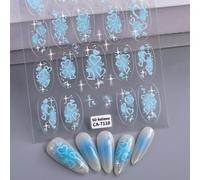 Wonhomke 2pcs Corazón de ensueño en relieve 5D Pegatinas Para Uñas Autoadesiva 3D Nail Art Stickers Decoraciones de Uñas de Bricolaje (7110)