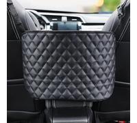 Woniyal 1 Pieza Organizador de Coche para Mercedes Benz E320 CDI W211 2005-2019 Soporte de Bolso Relleno de Espacio Entre Asientos Cuero PU Diamante Negro Barrera Red
