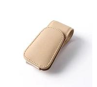 Woniyal 1Pc Porta-Gafas de Sol para Fiat Panda 4x4 2004-2011, Clip para Parasol de Coche, Soporte Magnético Gafas, Pinza para Tarjetas Recibos Set,Beige