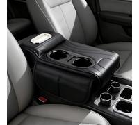 Woniyal 1Ud Cojín para Reposabrazos de Coche con Portavasos para Infiniti Project Black S Prototype 2018-, Protector de Consola Central de Cuero PU y Bolsillo Lateral